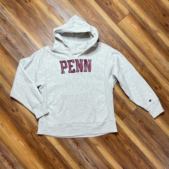 Champion Reverse Weave Pennsylvania PENN University Hoodie Sweatshirt - Picture 3 of 9